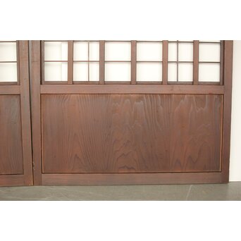 乳白色アクリル 障子枠付 五本格子戸 3枚1組　L1079 