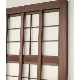 乳白色アクリル 障子枠付 五本格子戸 3枚1組　L1079 