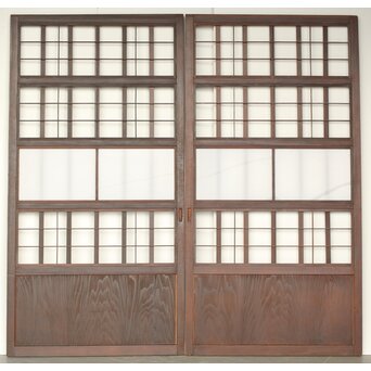 乳白色アクリル 障子枠付 五本格子戸 3枚1組　L1079 AB　ウラ