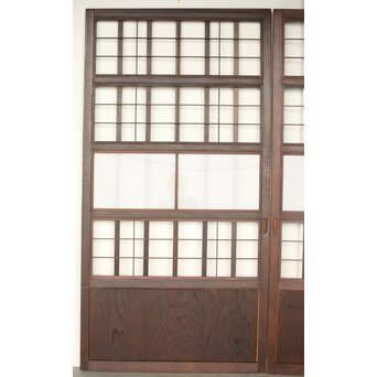 乳白色アクリル 障子枠付 五本格子戸 3枚1組　L1079 