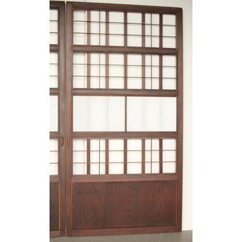 乳白色アクリル 障子枠付 五本格子戸 3枚1組　L1079 