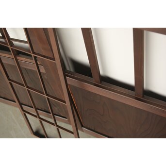 乳白色アクリル 障子枠付 五本格子戸 3枚1組　L1079 