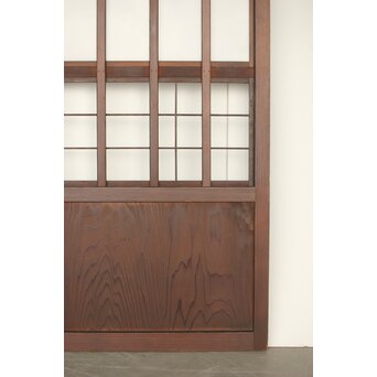 乳白色アクリル 障子枠付 五本格子戸 3枚1組　L1079 