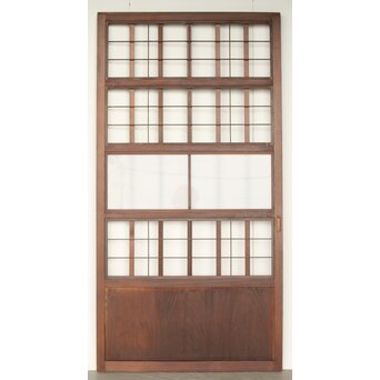 乳白色アクリル 障子枠付 五本格子戸 3枚1組　L1079 C　ウラ