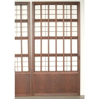 乳白色アクリル 障子枠付 五本格子戸 3枚1組　L1079 