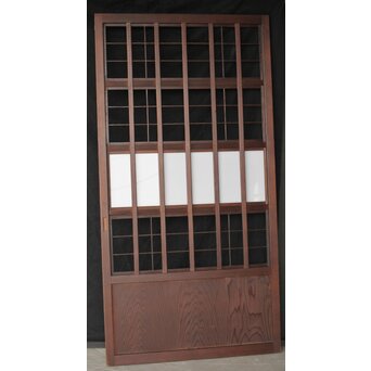 乳白色アクリル 障子枠付 五本格子戸 3枚1組　L1079 