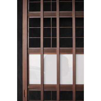 乳白色アクリル 障子枠付 五本格子戸 3枚1組　L1079 