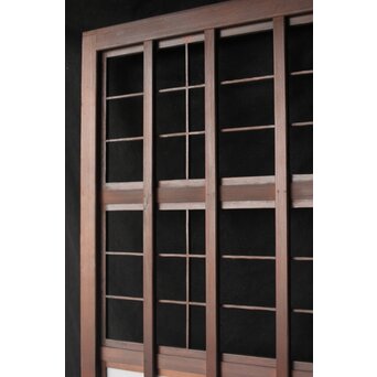 乳白色アクリル 障子枠付 五本格子戸 3枚1組　L1079 