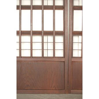 乳白色アクリル 障子枠付 五本格子戸 3枚1組　L1079 