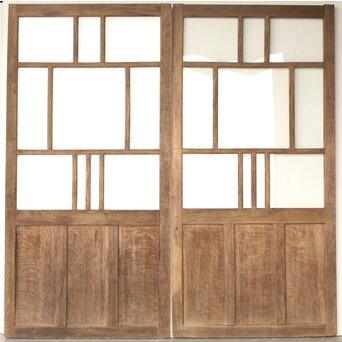 楢のクリアガラス戸 5枚1組　GD0163 AB　表