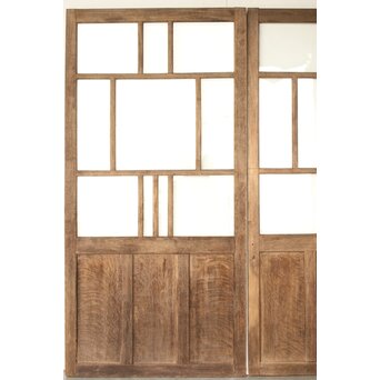 楢のクリアガラス戸 5枚1組　GD0163 ガラスは全てクリアガラスですっきり