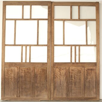 楢のクリアガラス戸 5枚1組　GD0163 CD　表