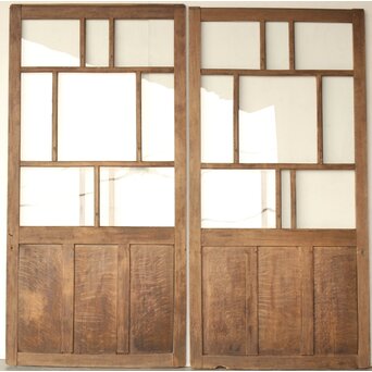 楢のクリアガラス戸 5枚1組　GD0163 CD　ウラ