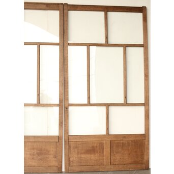 楢のクリアガラス戸 3枚1組　GD0164 