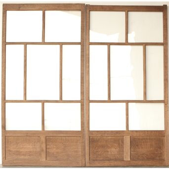 楢のクリアガラス戸 3枚1組　GD0164 AB　表