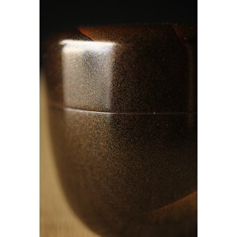 鈴木光入 内銀地 遠山研出蒔絵 大棗 共布共箱　Q324 