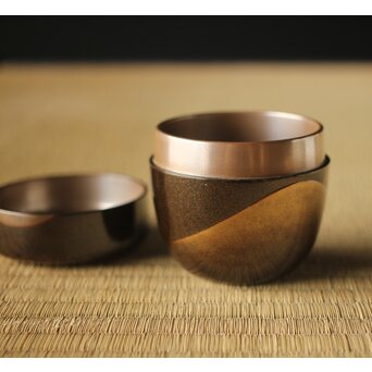 鈴木光入 内銀地 遠山研出蒔絵 大棗 共布共箱　Q324 