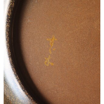 鈴木光入 内銀地 遠山研出蒔絵 大棗 共布共箱　Q324 