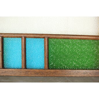 多種色ガラス欄間/明り取り 2枚1組　R0286Y 