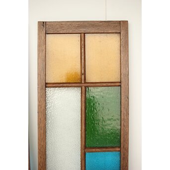 多種色ガラス欄間/明り取り 2枚1組　R0286Y 