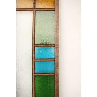 多種色ガラス欄間/明り取り 2枚1組　R0286Y 