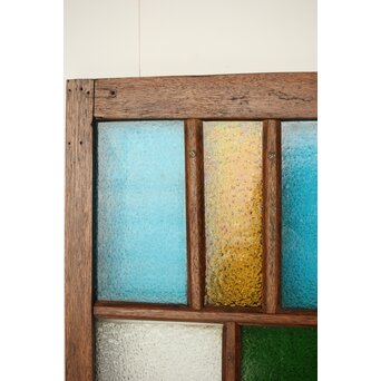 多種色ガラス欄間/明り取り 2枚1組　R0286Y 