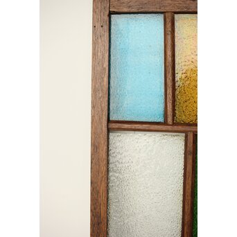 多種色ガラス欄間/明り取り 2枚1組　R0286Y 