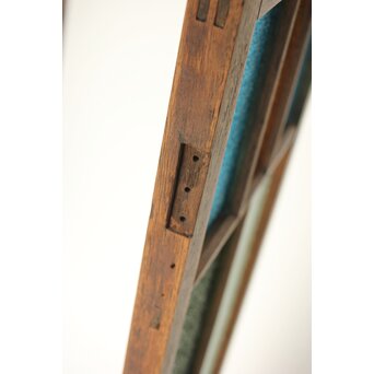 多種色ガラス欄間/明り取り 2枚1組　R0286Y 蝶番のあとも