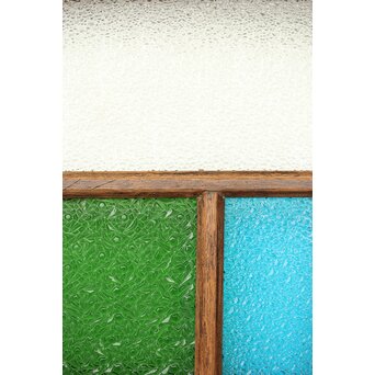 多種色ガラス欄間/明り取り 2枚1組　R0286Y 