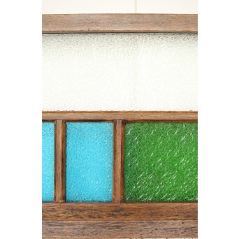 多種色ガラス欄間/明り取り 2枚1組　R0286Y 