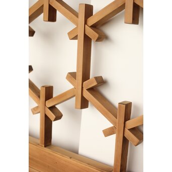 組子格子の欄間 2枚1組　R0287 組んであります