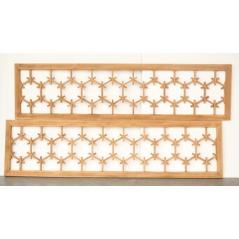 組子格子の欄間 2枚1組　R0287