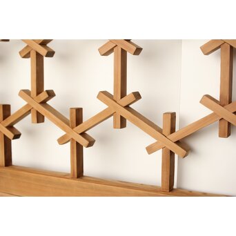 組子格子の欄間 2枚1組　R0287 