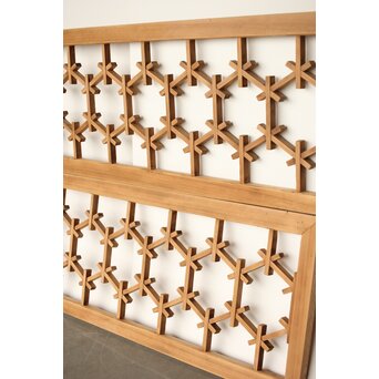 組子格子の欄間 2枚1組　R0287 格子のような組子　モダンデザインです