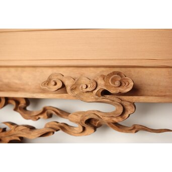 雲海鳳凰図 木彫欄間 2枚1組　R0288 