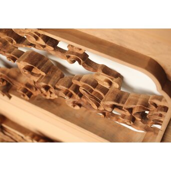 雲海鳳凰図 木彫欄間 2枚1組　R0288 