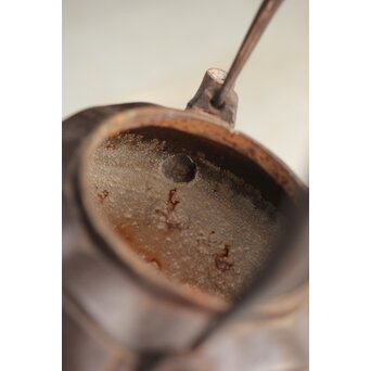 大国造〈福生積善〉四字陰字 鉄瓶/湯沸　M353 