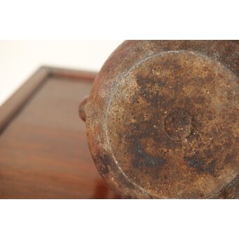 大国造〈福生積善〉四字陰字 鉄瓶/湯沸　M353 