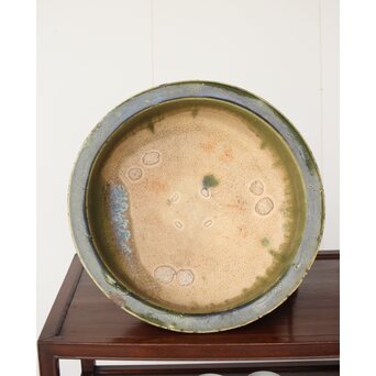 ルス織部 龍兎紋 水盤/瓶掛　P388 