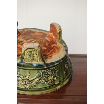 ルス織部 龍兎紋 水盤/瓶掛　P388 