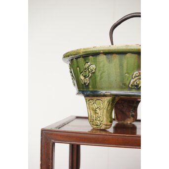 ルス織部 龍兎紋 水盤/瓶掛　P388 