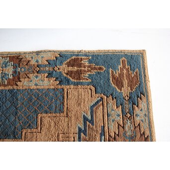 赤穂緞通B 一畳敷 忠臣蔵/利剣文 縁矢羽文　U322 