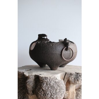 ヤツレ瓶掛 風炉釜 鉄瓶掛　M354 