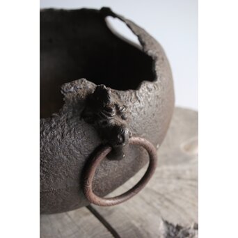 ヤツレ瓶掛 風炉釜 鉄瓶掛　M354 