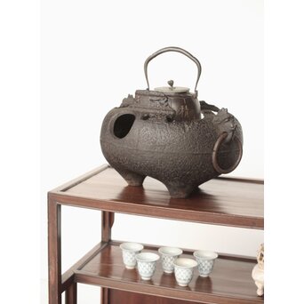 ヤツレ瓶掛 風炉釜 鉄瓶掛　M354 