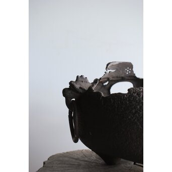 ヤツレ瓶掛 風炉釜 鉄瓶掛　M354 