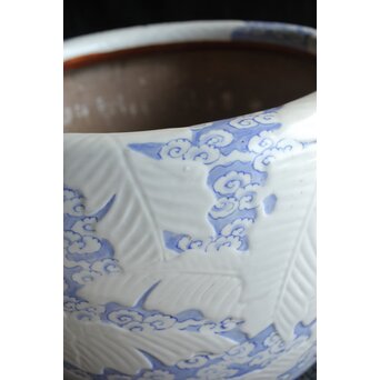 芭蕉と雲 瀬戸火鉢/瓶掛　P389 