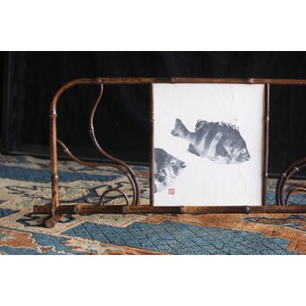 竹 硯屏 色紙掛　U323 