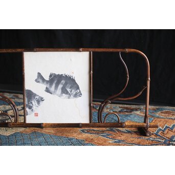 竹 硯屏 色紙掛　U323 