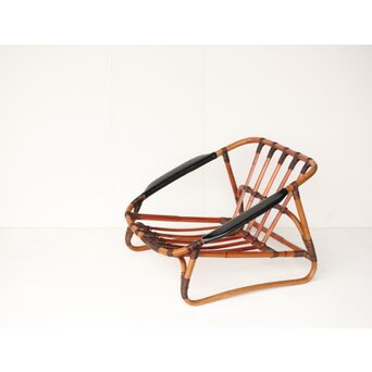 山川ラタン製作所 籐編肘掛椅子　U324